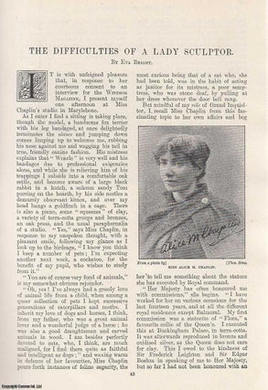 Item #241663 Miss Alice M. Chaplin : The Difficulties of a Lady Sculptor. An original article...