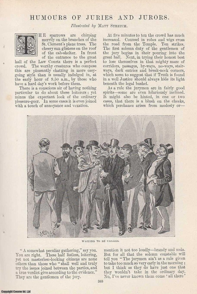 Item #241684 Humours of Juries and Jurors. Illustrated by Matt Stretch. An original article from the Windsor Magazine, 1895. Stated.