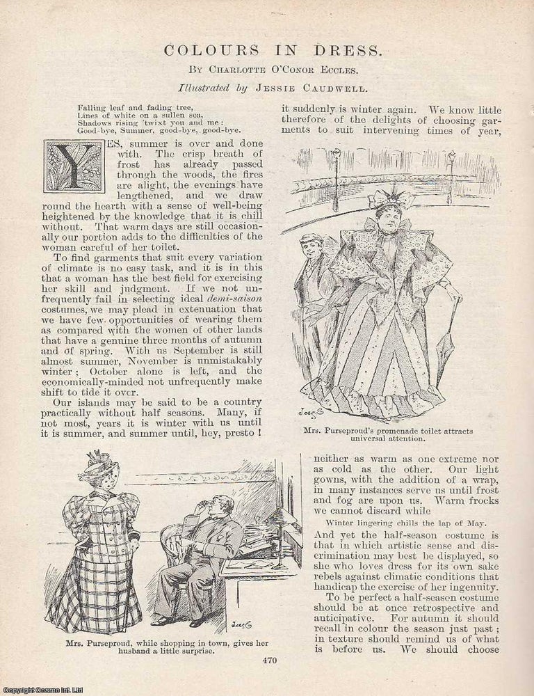 Item #241689 Colours in Dress. Illustrated by Jessie Caudwell. 3 pages, illustrated. An article...