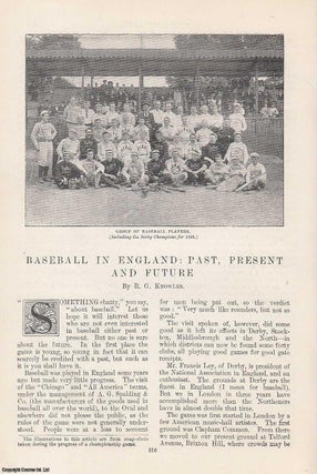 Item #241692 Baseball in England : Past, Present & Future. An original article from the Windsor...