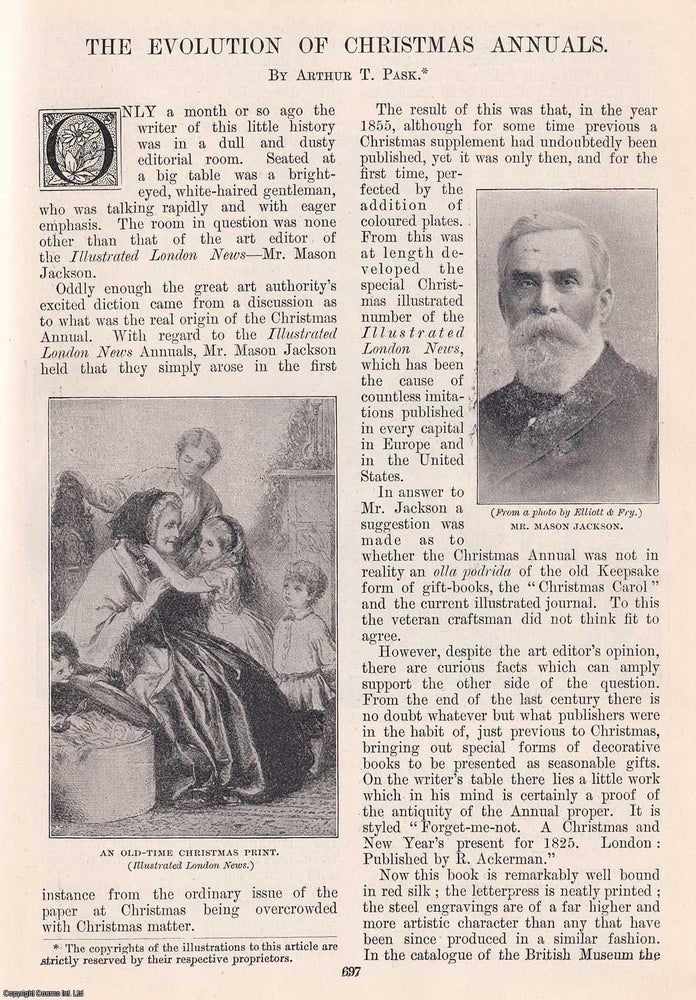 Item #241701 The Evolution of Christmas Annuals. An original article from the Windsor Magazine, 1895. Arthur T. Pask.