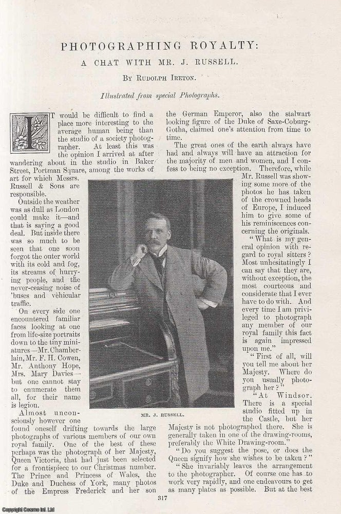 Item #241751 A Chat with Mr. J. Russell : Photographing Royalty. 10 pages, illustrated. An...