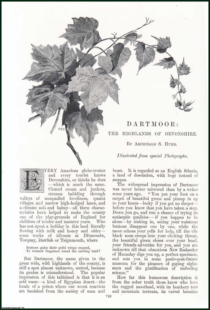 Item #241766 Dartmoor: The Highlands of Devonshire. An original article from the Windsor Magazine 1897. Archibald S. Hurd.