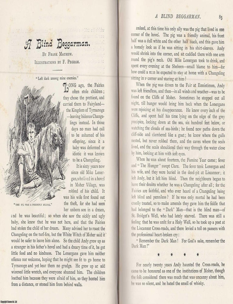 Item #245267 A Blind Beggerman. 8 pages & 4 illustrations. An article printed in 1893,...