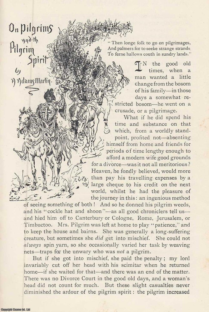 Item #245273 On Pilgrims and The Pilgrim Spirit. 9 pages & 8 illustrations. An article...
