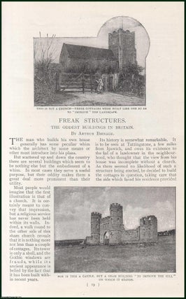 Item #247914 Freak Structures. The Oddest Buildings in Britain. An uncommon original article from...