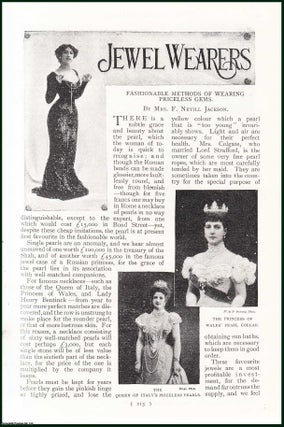 Item #247924 Jewel Wearers. Fashionable Methods of Wearing Priceless Gems : Duchess of Sutherland...