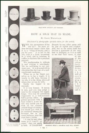 Item #247938 How A Silk Hat Is Made. An uncommon original article from the Harmsworth London...