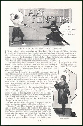 Item #247972 Fencing, Lady Fencers : How Ladies Can Be Graceful and Athletic. An uncommon...