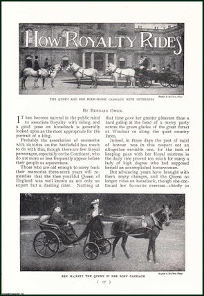 Item #247981 How Royalty Rides. An uncommon original article from the Harmsworth London Magazine,...
