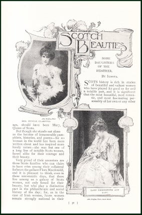 Item #247983 Scotch Beauties. Some Daughters of the Heather. An uncommon original article from...