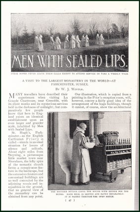 Item #247985 Men With Sealed Lips. A Visit to St. Hugh's Monastery, Parkminster, Sussex. An...