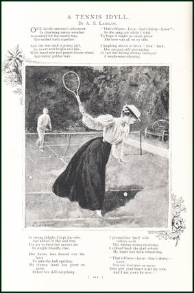Item #247992 A Tennis Idyll : a 1 Page Illustrated Poem. An uncommon original article from the...