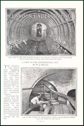 Item #247993 London Underground. A Visit to the Subterranean City. An uncommon original article...