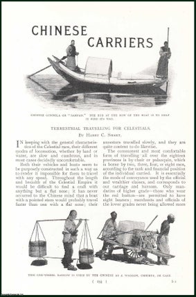 Item #248009 Chinese Carriers. Types of Chinese Transport. An uncommon original article from the...