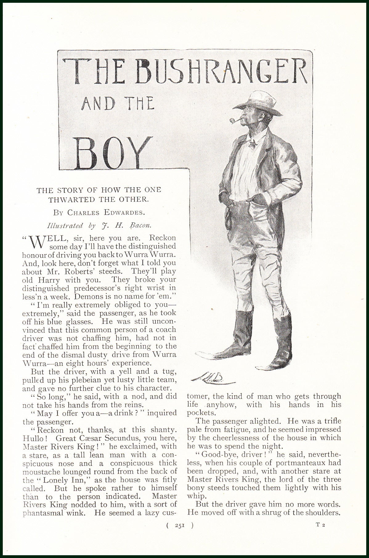 Bush Ranger Story The Bushranger and the Boy. The Story of How the One Thwarted the Other ...