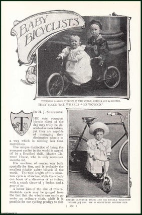 Item #248012 Baby Bicyclists. Nathaniel Wilson, aged 7, Rode 562 Mile in 10 Days, 17 Month Old...