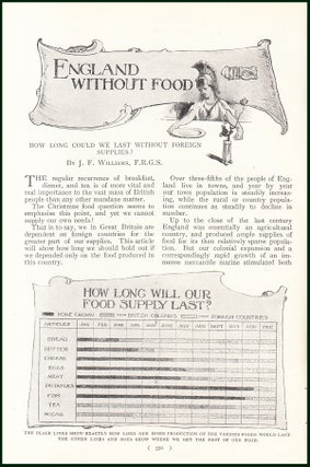Item #248019 England Without Food. How Long Could We Last Without Foreign Supplies. An uncommon...