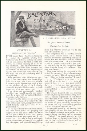 Item #248020 Baleston's Secret. A Thrilling Sea Story. An uncommon original article from the...