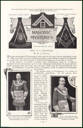 Item #248097 Masonic Mysteries. What Is a FreeMason. An uncommon original article from the...