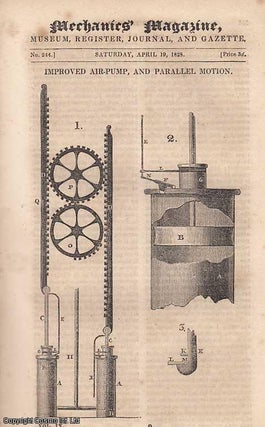 Item #248410 Improved Air-Pump, And Parallel Motion; Public Exhibition Of British Manufactuers;...
