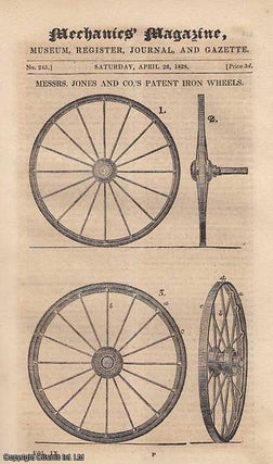 Item #248411 Messrs. Jones & Co.'s Patent Iron Wheels; On Fire-Escapers, By William Baddeley; Mr....