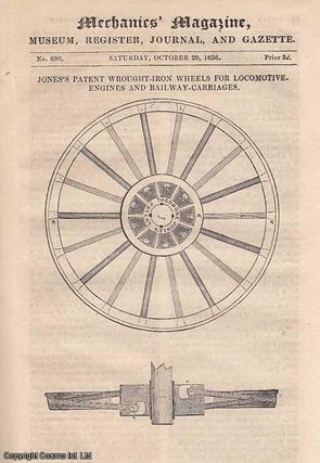 Item #248499 Jone's Patent wrought-Iron Wheels For Locomotive Engines And Railway Carriages;...