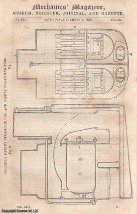 Item #248504 Collier's Patent Steam-Boiler And Safety Breathing-Tube; House Of Commons On Arts...