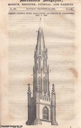 Item #248505 Christ Church Spire, Doncaster, As Struck By Lightning, Nov. 3, 1836; Strictures On...