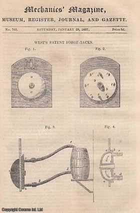 Item #248512 West's Patent Forge-Backs; On The Phenomena Produced By Water Upon Highly-Heated...
