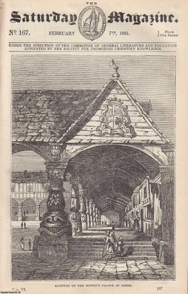 Gateway of the Bishop's Palace at Liege; Dr. Edward Jenner. Saturday Magazine.