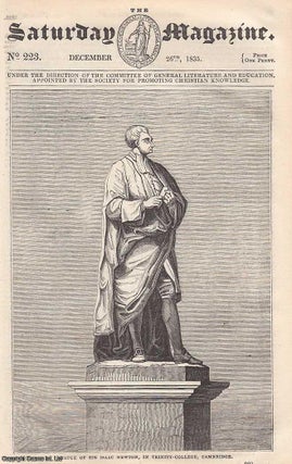 Statue of Sir Isaac Newton, in Trinity-College Cambridge; The Bouquetin. Saturday Magazine.