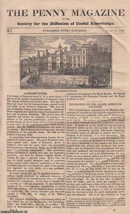 Somerset House; Emigration to the North American Colonies; The Seasons. Penny Magazine.