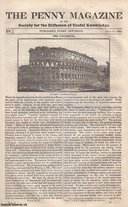 Item #249060 The Colosseum; Sale of the Spectator; Age of the Horse; Tobacco, etc. Issue No. 18,...