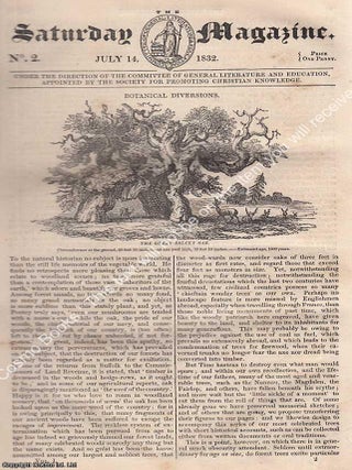 Sir Isaac Newton ; Travelling in Spain ; St. Swithun's Day ; On Bread ; Wild Sports in the East ; Botanical Diversions, etc. A complete rare weekly issue of the Saturday Magazine, 1832.