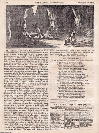 Treatment of Lunatics ; Sir Philip Sydney ; The Ancient Water-Conduits of London ; The Agami Heron Salt : Mentioning Chester & Northwich ; Comets ; Money ; Exchanges, etc. A complete rare weekly issue of the Saturday Magazine, 1832.