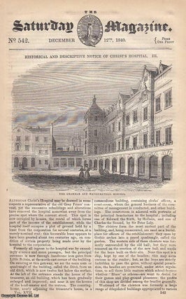Item #249210 Christ's Hospital, London, The Grammer and Mathematical Schools; Application of the...