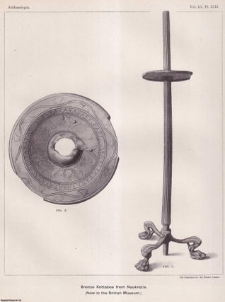 Item #251554 Recent discoveries of the apparatus used in playing the game of Kottabos. An...