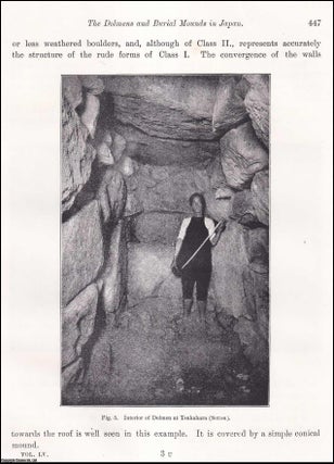 Item #251646 The Dolmens and Burial Mounds in Japan. An uncommon original article from the...
