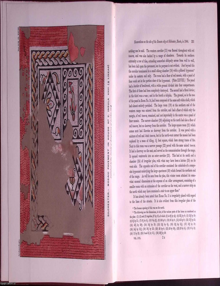 Item #251681 1900, Excavations on the site of the Roman city at Silchester, Hants. An article...