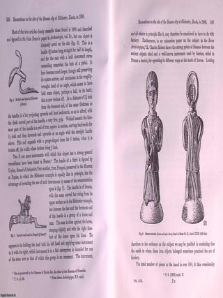 1900, Excavations on the site of the Roman city at Silchester, Hants. An article printed in 1901, written by George E. Fox, & W.H. St. John Hope : 28 pages with 9 illustrations + 3 plates, (1 colour) + 3 large plates, (1 colour).