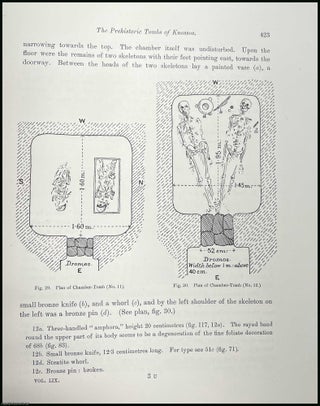 The Prehistoric Tombs of Knossos. An uncommon original article from. Litt D. Arthur J. Evans Esq.