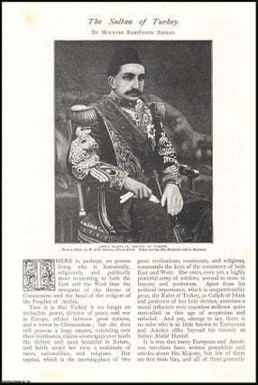 Item #252340 The Sultan of Turkey. An uncommon original article from The Strand Magazine, 1893....