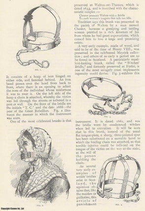 Muzzles for Ladies. Scold's bridles, etc. An uncommon original article. Strand Magazine.