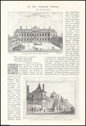 Item #252610 In Our National Library : Montagu House - The Old British Museum. The British...