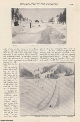 Item #252627 Tobogganing in The Engadine. An uncommon original article from The Strand Magazine,...