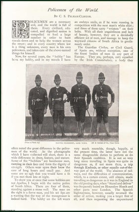 Item #252847 Policemen of The World. An uncommon original article from The Strand Magazine, 1897....