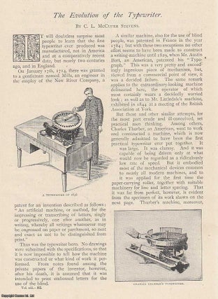 Item #252892 The Evolution of The Typewriter. An uncommon original article from The Strand...