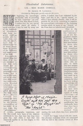 Item #253105 Miss Marie Corelli. Illustrated Interview. An uncommon original article from The...