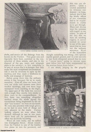 Underground London. Sewers. An uncommon original article from The Strand. Strand Magazine.